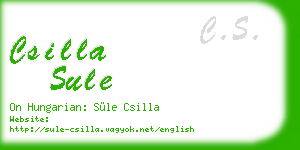 csilla sule business card